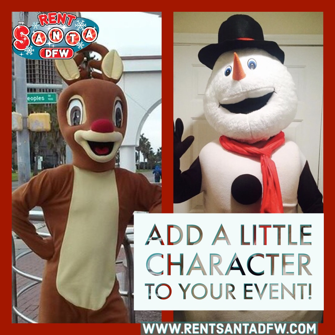 Dallas reindeer, Christmas party dallas, christmas entertainment dallas, christmas party ideas, snowman in dallas character